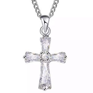 Crystal cross necklace